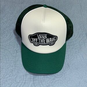 Vans Green and White Trucker Hat
